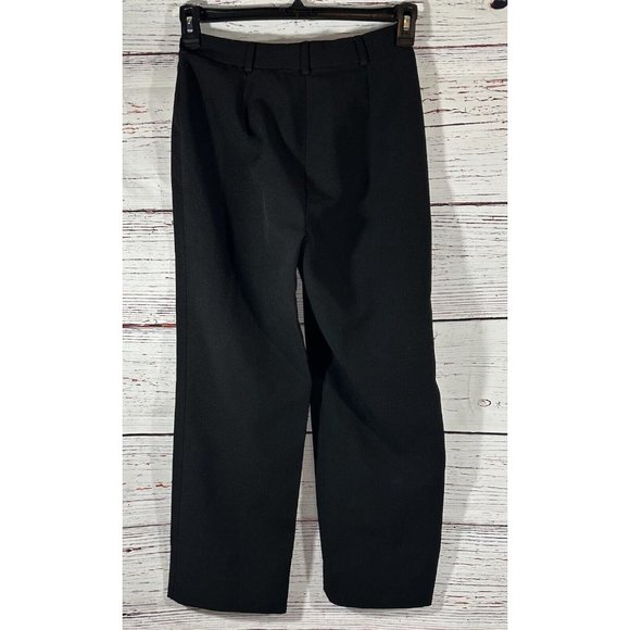 Cintas Black Work Uniform Dress Pants Womens Sz 0 Polyester Flat Front High Rise - Picture 8 of 9